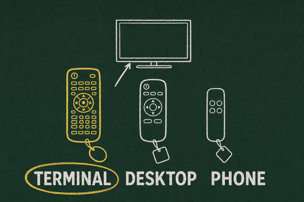 Three TV remotes, one television